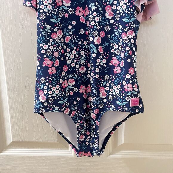 Rufflebutts Butterfly Sleeve One Piece Swimsuit Moonlit Meadow Girls Size 10 - Picture 4 of 14